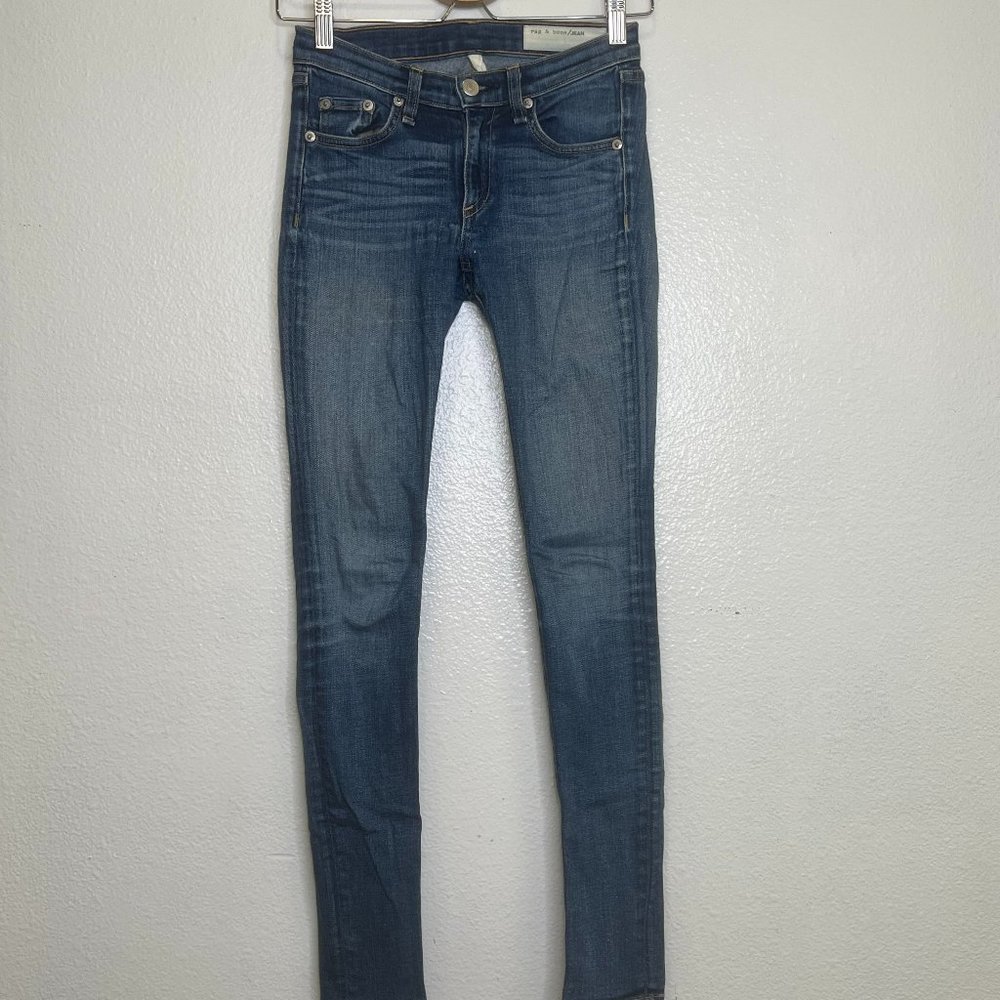 Rag & Bone Skinny Jeans Womens Size 24 Preston Blue Stretch W1502K520